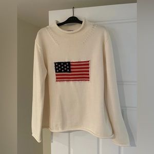 Tuckernuck ivory American flag sweater